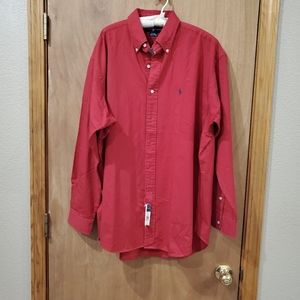 POLO RALPH LAUREN NWT BLAIRE BUTTON DOWN RED CHRISTMAS HOLIDAY SHIRT XL